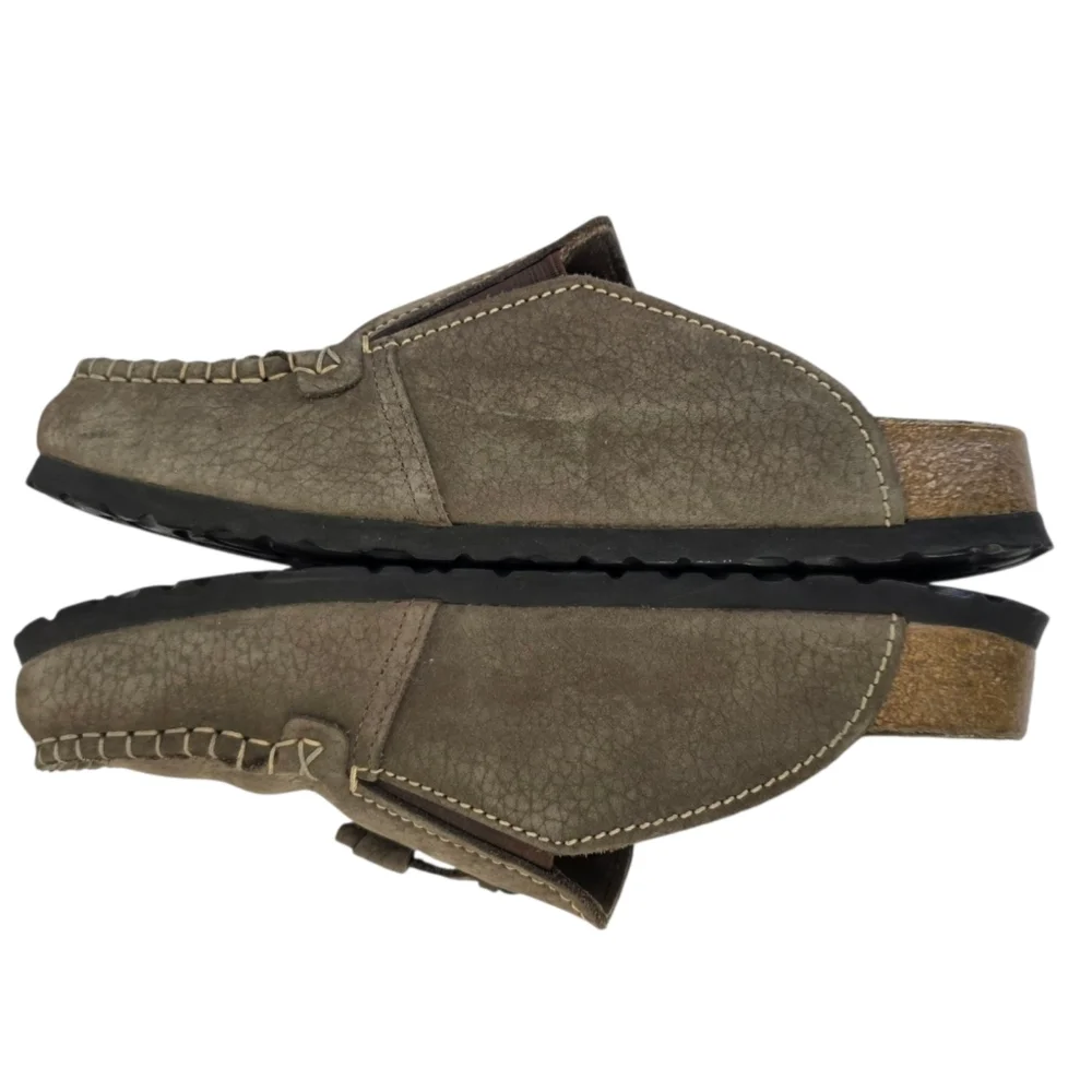 Birkenstock Papillio Leather Tassel Slide Mule Moccasin Shoes Sandal Brown Sz 39 - Picture 8 of 15